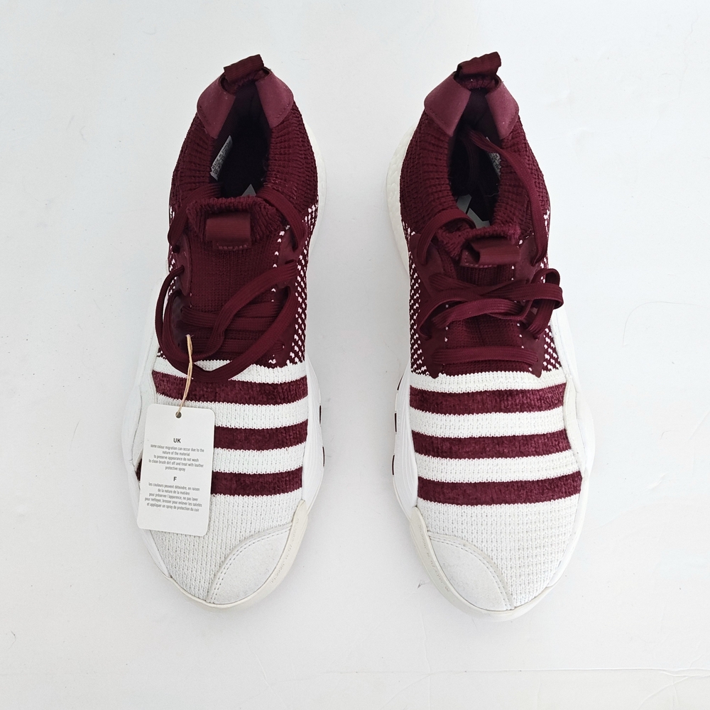 Adidas Trae Young 2 White Maroon Basketball Shoe